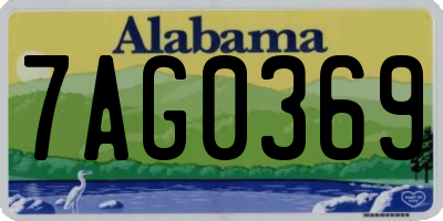 AL license plate 7AG0369