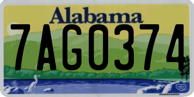 AL license plate 7AG0374