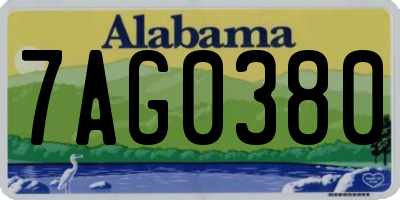 AL license plate 7AG0380