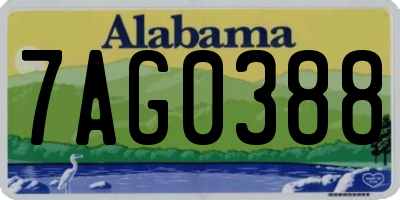 AL license plate 7AG0388