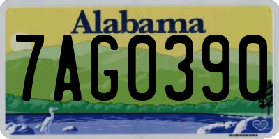 AL license plate 7AG0390