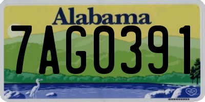 AL license plate 7AG0391