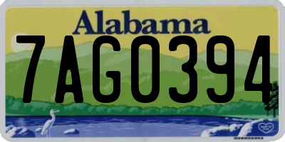 AL license plate 7AG0394
