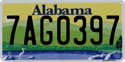 AL license plate 7AG0397