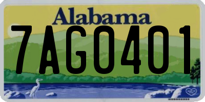 AL license plate 7AG0401