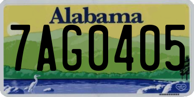 AL license plate 7AG0405