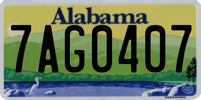 AL license plate 7AG0407