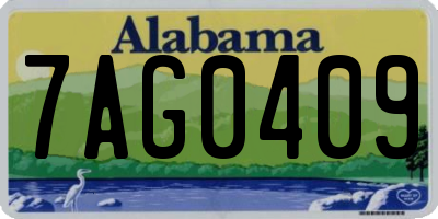 AL license plate 7AG0409