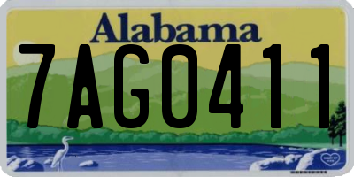 AL license plate 7AG0411