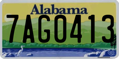 AL license plate 7AG0413