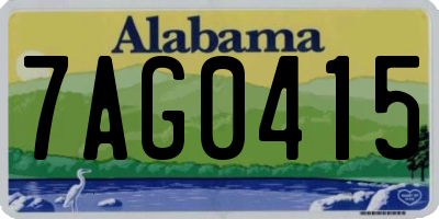 AL license plate 7AG0415