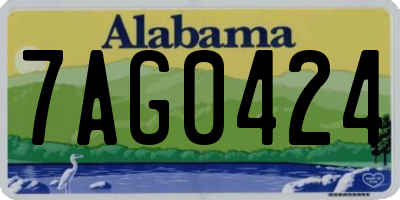 AL license plate 7AG0424