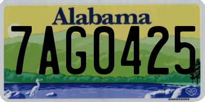 AL license plate 7AG0425