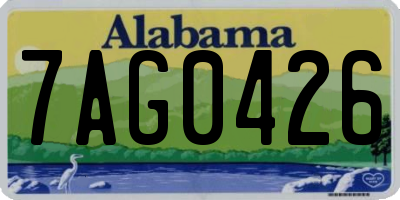 AL license plate 7AG0426