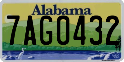 AL license plate 7AG0432