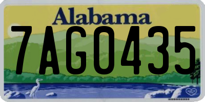 AL license plate 7AG0435