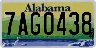 AL license plate 7AG0438