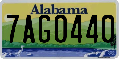 AL license plate 7AG0440