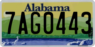 AL license plate 7AG0443