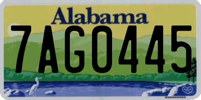AL license plate 7AG0445