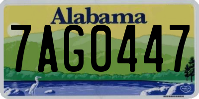 AL license plate 7AG0447