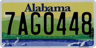 AL license plate 7AG0448