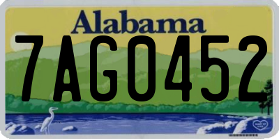 AL license plate 7AG0452