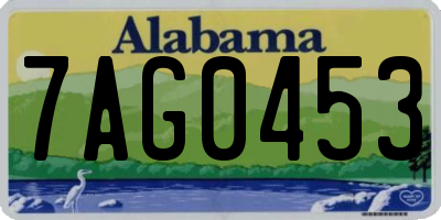 AL license plate 7AG0453