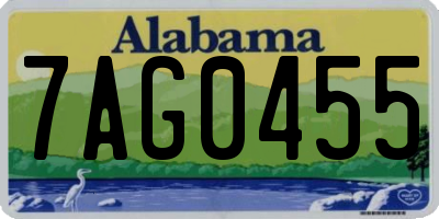 AL license plate 7AG0455