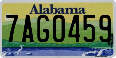 AL license plate 7AG0459