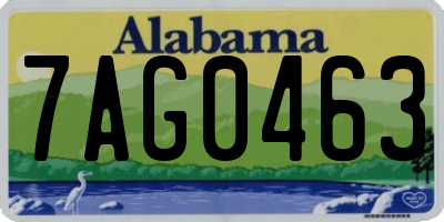 AL license plate 7AG0463