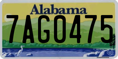 AL license plate 7AG0475