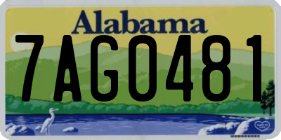 AL license plate 7AG0481