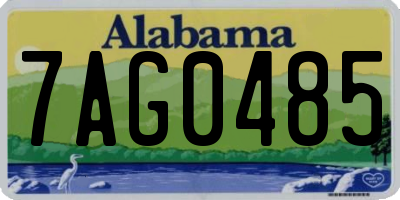 AL license plate 7AG0485