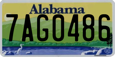 AL license plate 7AG0486