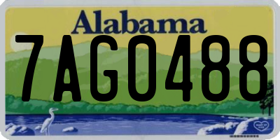 AL license plate 7AG0488