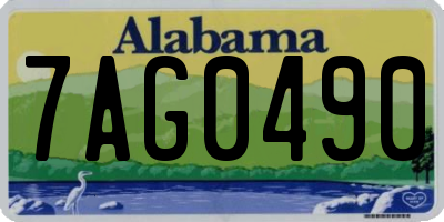 AL license plate 7AG0490