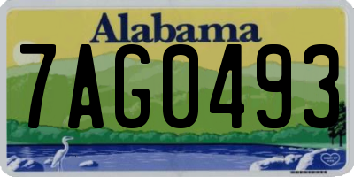 AL license plate 7AG0493