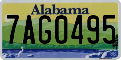 AL license plate 7AG0495