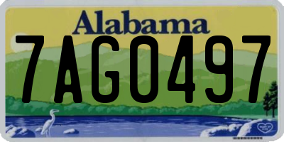 AL license plate 7AG0497