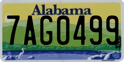 AL license plate 7AG0499