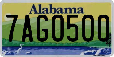 AL license plate 7AG0500