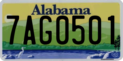 AL license plate 7AG0501