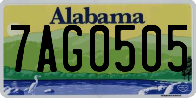 AL license plate 7AG0505