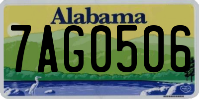 AL license plate 7AG0506