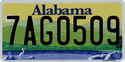 AL license plate 7AG0509