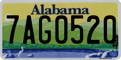 AL license plate 7AG0520