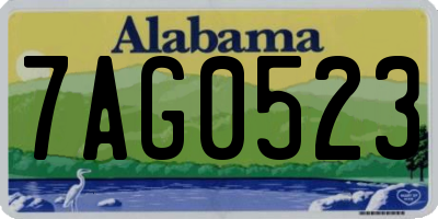AL license plate 7AG0523