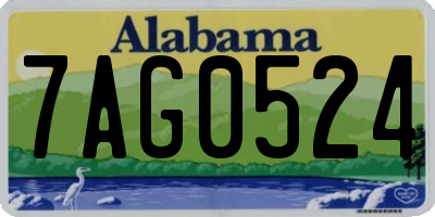 AL license plate 7AG0524