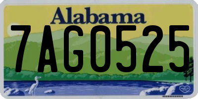 AL license plate 7AG0525